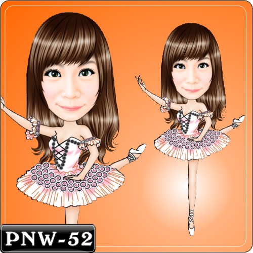 女生人像Q版漫畫PNW-52